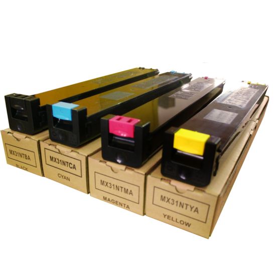 Black,Cyan,Yellow,Magenta Global Cartridges Compatible Toner Cartridge Set for Sharp MX-2010U MX-2310F MX-2310U MX-2318UC/MX-23NTBA MX-23NTCA MX-23NTYA MX-23NTMA